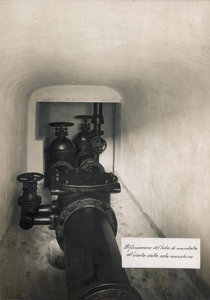 1916 - Serbatoio La Spezia Colli - Biforcazione tubo di mandata