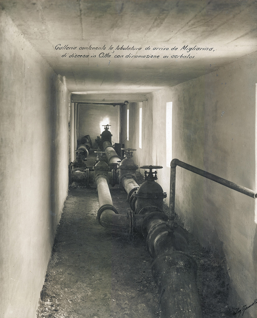 1918 - Serbatoio La Spezia Colli - Galleria tubatura di arrivo da Migliarina
