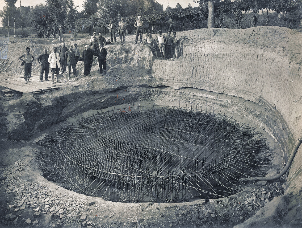 1929 - Acquedotto di Arcola Pitelli - Serbatoio in costruzione
