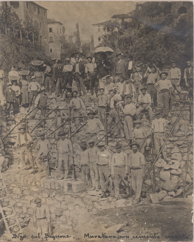 1913 - Centrale idroelettrica Bagnone - Costruzione Diga sul Bagnone